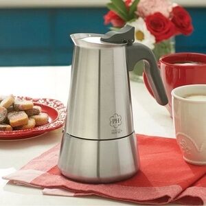 Princess House StoveTop Espresso Maker Coffee Pot Stainless Steel